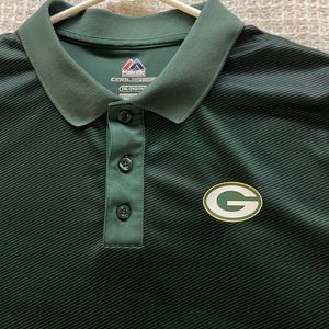 Majestic Green Bay packers golf shirt, XXL, mint shape